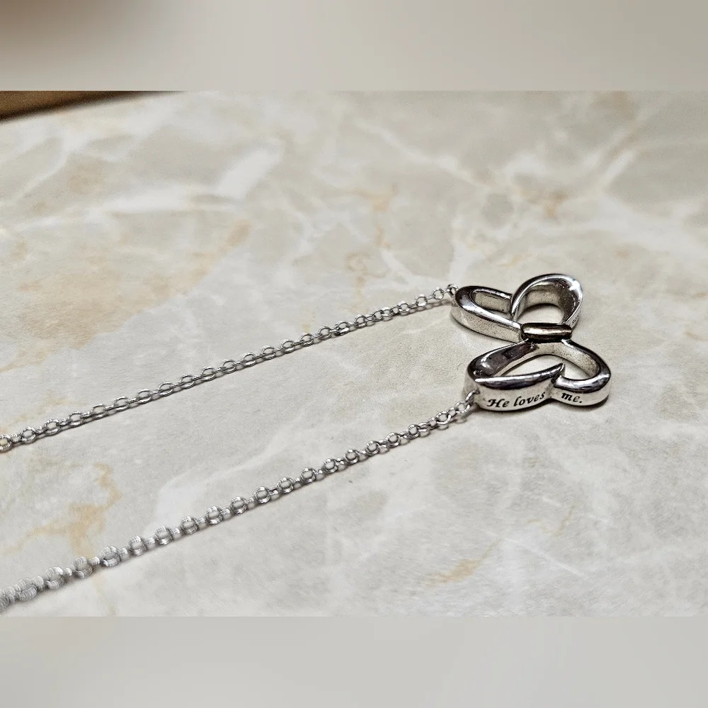 Minnie Mouse Bow Necklace sterling silver and 10k gold Womens